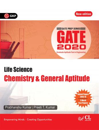 Book cover number 1 for GATE 2020 Life Science Chemistry & General Aptitude written by Prabhanshu Kumar, Preeti T. Kumar published by G. K. Publications (P) Ltd.