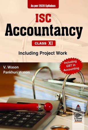 Book cover number 1 for ISC Accountancy Class 11 written by V. Wason, Pankhuri Wason published by S. Chand Publishing
