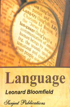 Book cover number 1 for Language written by Leonard Bloomfield published by Surjeet Publications