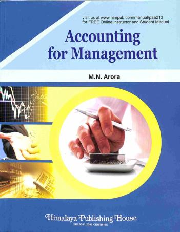 Book cover number 1 for Accounting For Management written by M. N. Arora published by Himalaya Publishing House