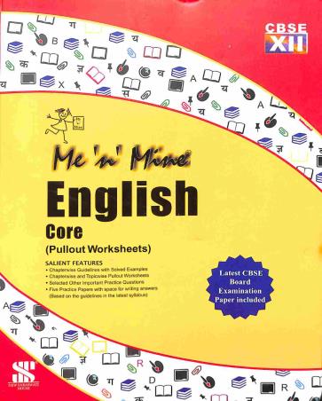 Book cover number 1 for Me 'n' Mine Pullout Worksheets English Core Class 12 (CBSE) written by M. M. Sharma published by New Saraswati House (India) Pvt. Ltd.