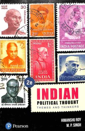 Book cover number 1 for Indian Political Thought written by Himanshu Roy, Mahendra Prasad Singh published by Pearson Education