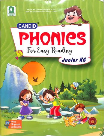 Book cover number 1 for Candid Phonics For Easy Reading Junior KG (NEP 2020) written by Martha Immanuel published by Evergreen Publications (India) Ltd.