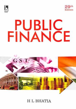 Book cover number 1 for Public Finance written by H. L. Bhatia published by Vikas Publishing House Pvt Ltd