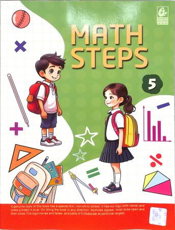 Book cover number 2 for Math Steps 5 (NEP / NCF) written by Asit Das Gupta, Surya Bhushan Prasad published by Bharati Bhawan Publishers & Distributors