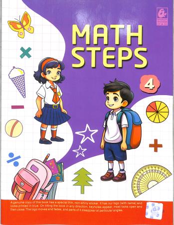 Book cover number 2 for Math Steps 4 (NEP / NCF) written by Asit Das Gupta, Surya Bhushan Prasad published by Bharati Bhawan Publishers & Distributors