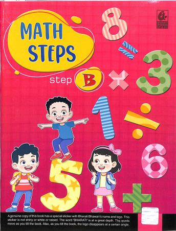 Book cover number 2 for Math Steps Step B written by A. Das Gupta, S. B. Prasad published by Bharati Bhawan Publishers & Distributors