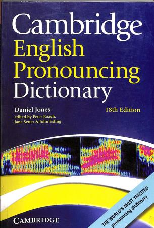 Book cover number 1 for Cambridge English Pronouncing Dictionary written by Daniel Jones published by Cambridge University Press