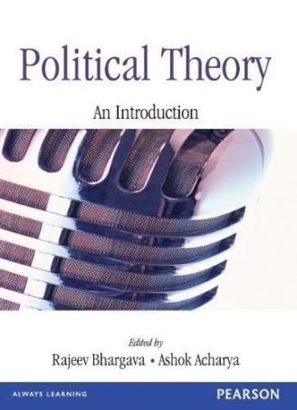 Book cover number 1 for Political Theory An Introduction written by Rajeev Bhargava, Ashok Acharya published by Pearson Education