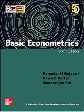 Book cover number 1 for Basic Econometric written by Damodar N. Gujarati, Dawn C. Porter, Manoranjan Pal published by McGraw Hill Education Private Limited