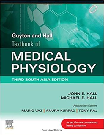 Book cover number 1 for Guyton And Hall Textbook Of Medical Physiology written by John E. Hall, Michael E. Hall published by Elsevier