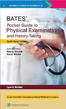 Book cover number 1 for BATES’ Pocket Guide To Physical Examination And History Taking written by Lynn S. Bickley published by Wolters Kluwer