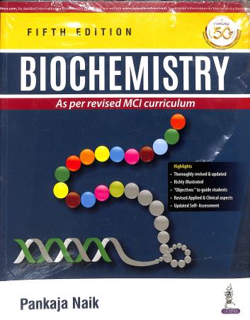 Book cover number 1 for Biochemistry written by Pankaja Naik published by Jaypee Brothers Medical Publishers (P) Ltd.