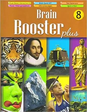 Book cover number 1 for Brain Booster Plus Class 8 written by Swati Malhotra published by Acevision Publisher Pvt. Ltd.