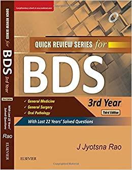 Book cover number 1 for Quick Review Series For BDS 3rd Year written by J. Jyotsna Rao published by Elsevier
