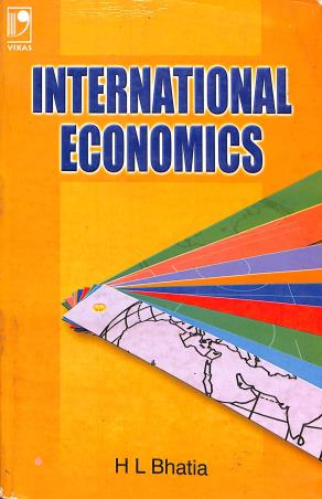 Book cover number 1 for International Economics written by H. L. Bhatia published by Vikas Publishing House Pvt Ltd