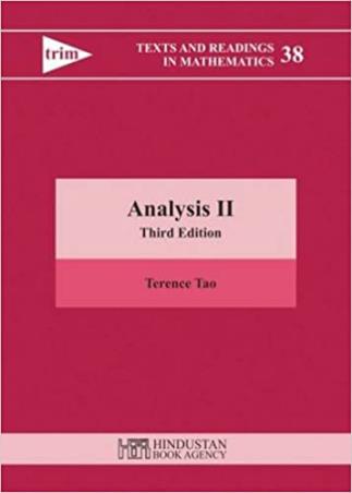 Book cover number 1 for Analysis II: (Texts and Readings in Mathematics 38) written by Terence Tao published by Hindustan Book Agency