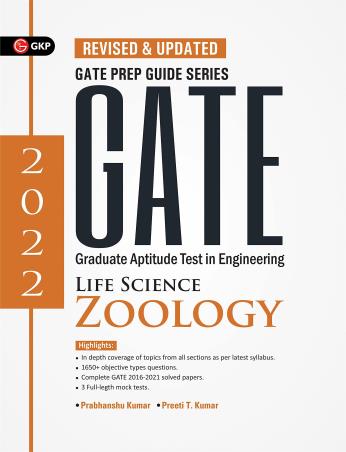 Book cover number 1 for GATE 2022 : Life Science - Zoology written by Prabhanshu Kumar published by G. K. Publications (P) Ltd.