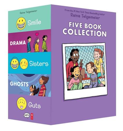 Book cover number 1 for Raina Telgemeier (Set Of 5 Books) written by Raina Telgemeier published by Scholastic