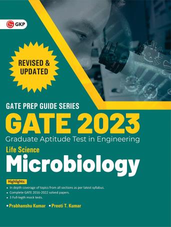 Book cover number 1 for GATE 2023 : Life Science - Microbiology written by Prabhanshu Kumar, Pranjal Chandra published by G. K. Publications (P) Ltd.