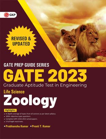Book cover number 1 for GATE 2023 : Life Science - Zoology written by Prabhanshu Kumar, Preeti Tripathi published by G. K. Publications (P) Ltd.