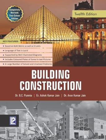 Book cover number 2 for Building Construction written by B. C. Punmia, Ashok K. Jain, Arun Kumar Jain published by Laxmi Publications (P) Ltd.