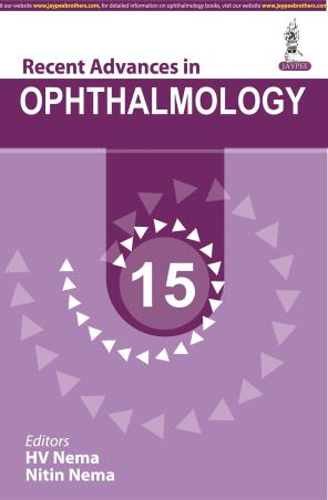 Book cover number 1 for Recent Advances In Ophthalmology written by H. V. Nema, Nitin Nema published by Jaypee Brothers Medical Publishers (P) Ltd.