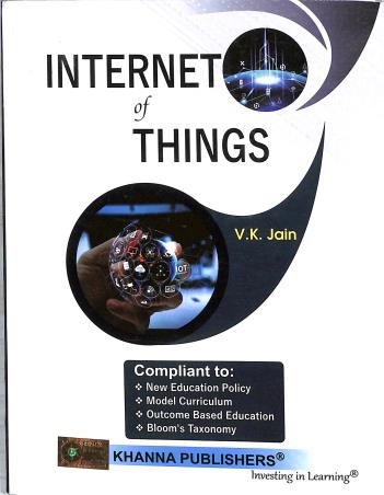 Book cover number 1 for Internet Of Things written by V. K. Jain published by Khanna Publishers