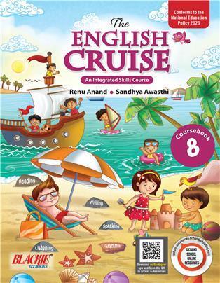 Book cover number 1 for The English Cruise Coursebook 8 (NEP 2020) written by Renu Anand, Anjali Chaudhry published by S. Chand Publishing