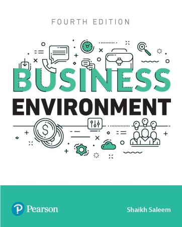 Book cover number 1 for Business Environment written by Shaikh Saleem published by Pearson Education