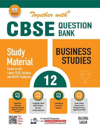 Book cover number 1 for Together With CBSE Question Bank / Study Material Business Studies Class 12 (2024 Examination) written by Yogesh Vijay published by Rachna Sagar Pvt. Ltd.