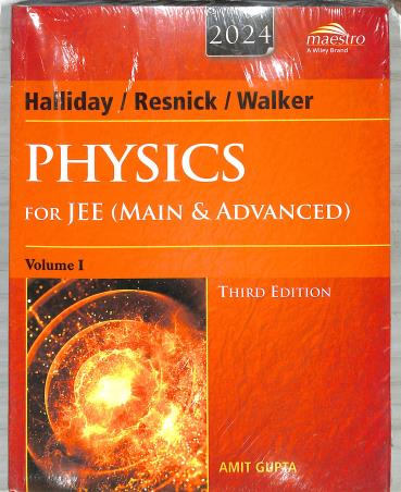Book cover number 1 for Halliday, Resnick & Walker Physics For JEE (Main & Advanced) Volume 1 (2024) written by Amit Gupta published by Wiley India Pvt. Ltd.
