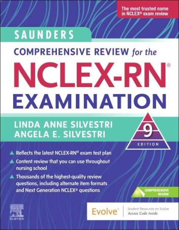 Book cover number 1 for Saunders Comprehensive Review For The NCLEX-RN (R) Examination written by Linda Anne Silvestri, Angela E. Silvestri published by Elsevier