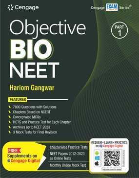 Book cover number 1 for Objective Bio NEET : Part 1 written by Hariom Gangwar published by Cengage Learning India Private Limited