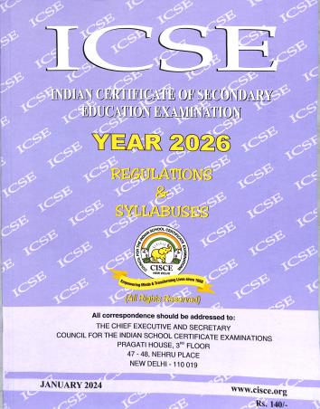 Book cover number 1 for ICSE Regulations & Syllabuses Year 2026 written by NA published by Council For The Indian School Certificate Examinations