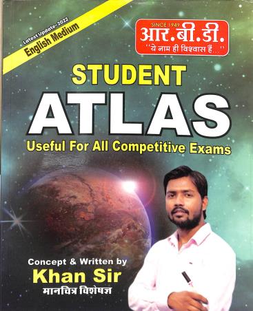 Book cover number 1 for Student Atlas (Useful For All Competitive Exams) English Medium written by Khan Sir published by RBD Publishing House