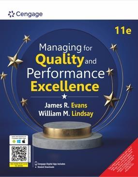Book cover number 1 for Managing for Quality And Performance Excellence written by James R. Evans, William M. Lindsay published by Cengage Learning India Private Limited