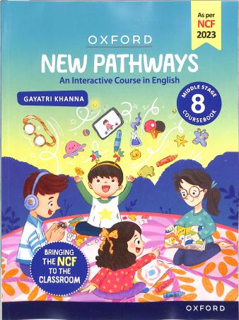 Book cover number 1 for New Pathways Middle Stage Coursebook 8 (NCF 2023) written by Gayatri Khanna published by Oxford University Press