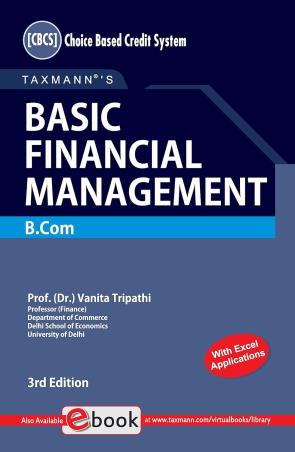 Book cover number 1 for Taxmann's Basic Financial Management  B. Com written by Vanita Tripathi published by Taxmann Publications Pvt. Ltd.