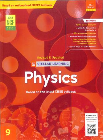 Book cover number 1 for Stellar Learning Physics Class 9 (NCF 2023) written by NA published by On Board! Books