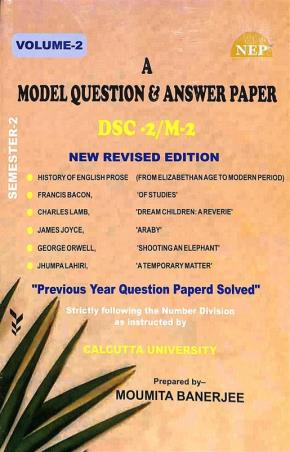 Cover for A Model Question & Answer Paper For English  (DSC2 / M2) Sem 2 Vol 2