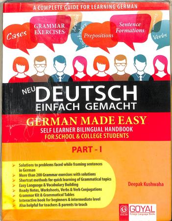 Book cover number 1 for Neu Deutsch Einfach Gemacht German Made Easy : Part-1 written by Deepak Kushwaha published by Goyal Foreign Language Books