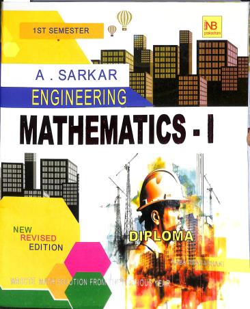 Book cover number 2 for Engineering Mathematics 1 Semester 1 (2024-25) written by Asutosh Sarkar published by Naba Prakashani