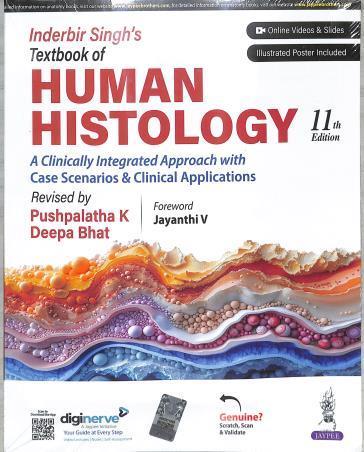 Book cover number 2 for Indebir Singh's Textbook Of Human Histology (11th Edition) written by Pushpalatha K, Deepa Bhat published by Jaypee Brothers Medical Publishers (P) Ltd.