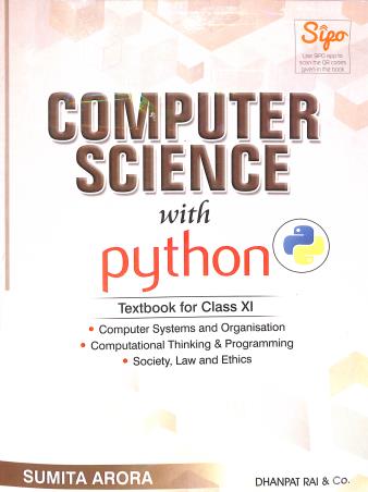 Book cover number 3 for Computer Science With Python Textbook For Class 11 (With Practical Book) 2025 Edition written by Sumita Arora published by Dhanpat Rai & Co. (Pvt.) Ltd.