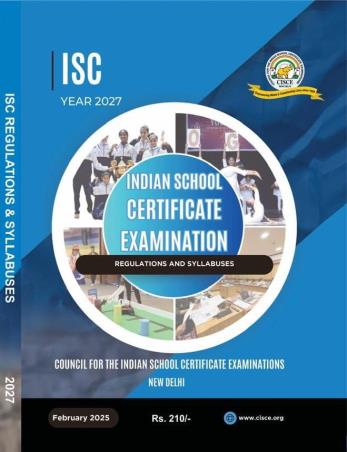 Book cover number 1 for ISC Regulations & Syllabuses Year 2027 written by NA published by Council For The Indian School Certificate Examinations
