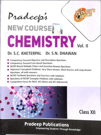 Book cover number 2 for Pradeep's New Course Chemistry Class 12 Volume 1 & 2 (2025-2026) written by NA published by Pradeep Publications