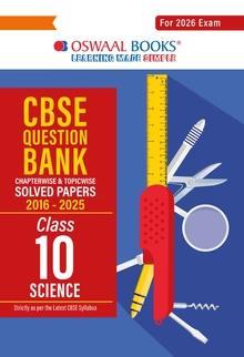 Book cover number 1 for Oswaal CBSE Question Bank (2016 - 2025) Class 10 Science (2026 Exam) written by NA published by Oswaal Books