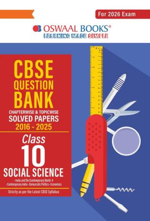 Book cover number 1 for Oswaal CBSE Question Bank (2016 - 2025) Class 10 Social Science (2026 Exam) written by NA published by Oswaal Books