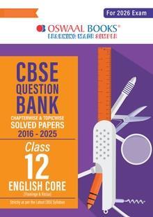 Book cover number 1 for Oswaal CBSE Question Bank Solved Papers (2016-2025) Class 12 English Core (For 2026 Exam) written by NA published by Oswaal Books